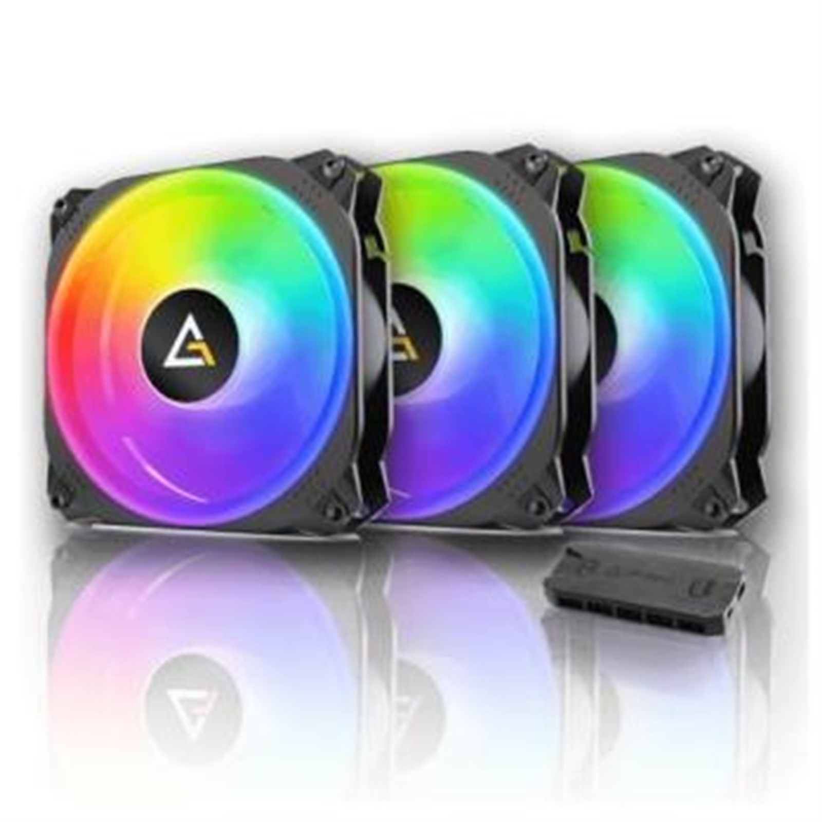 Antec Prizm-X 120mm Antec Prizm X Triple Fan Pack, 3x 120mm ARGB Fans w/ Controller, Upto 2000RPM, 45.21CFM Airflow, 32.6dB Max, PWM