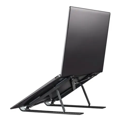 Hama Light Foldable Laptop Stand, Adjustable Incline, Laptops up to 15.6", Carry Pouch 