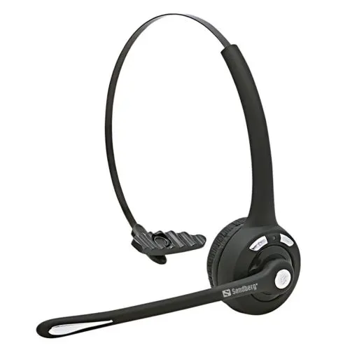 Sandberg Bluetooth 5.0 Office Headset, Left or Right Ear, 15 Hours Battery Life, 5 Year Warranty