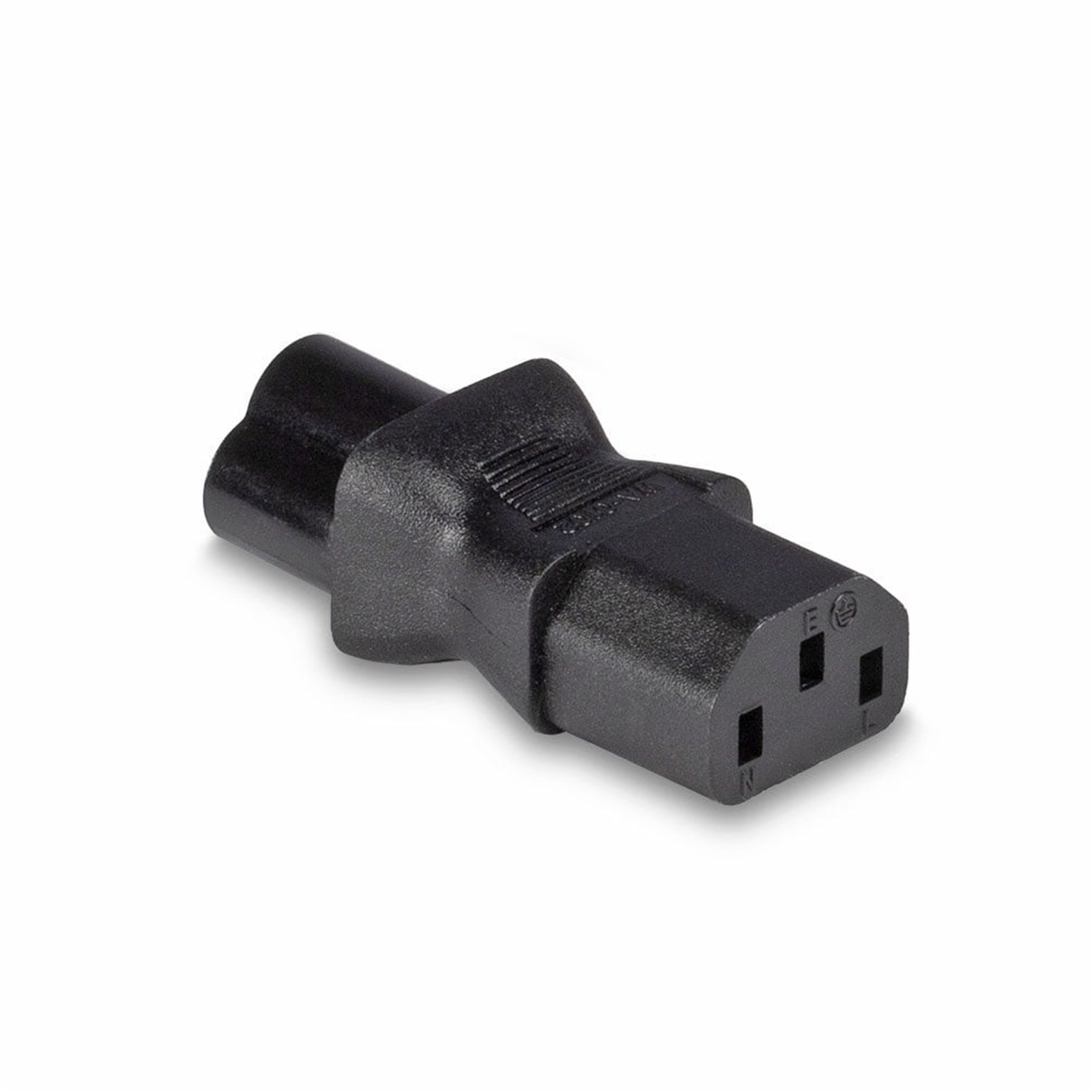Lindy 30450 IEC C6 Cloverleaf Socket To IEC C13 3 Pin Plug Adapter, Black