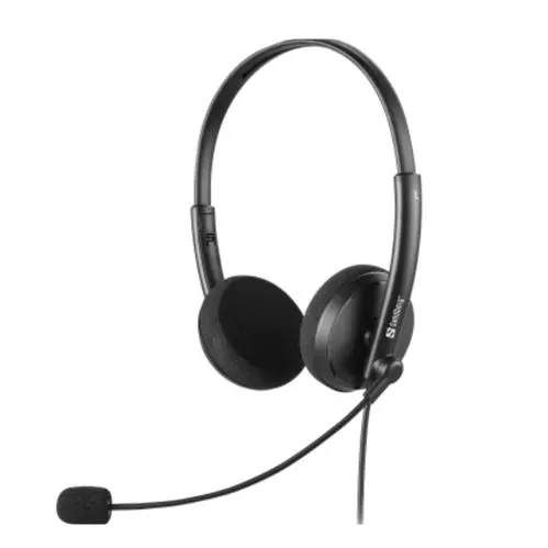 Sandberg (325-41) MiniJack Office Headset with Boom Microphone, 3.5mm Jack (PC Adapter included), 5 Year Warranty