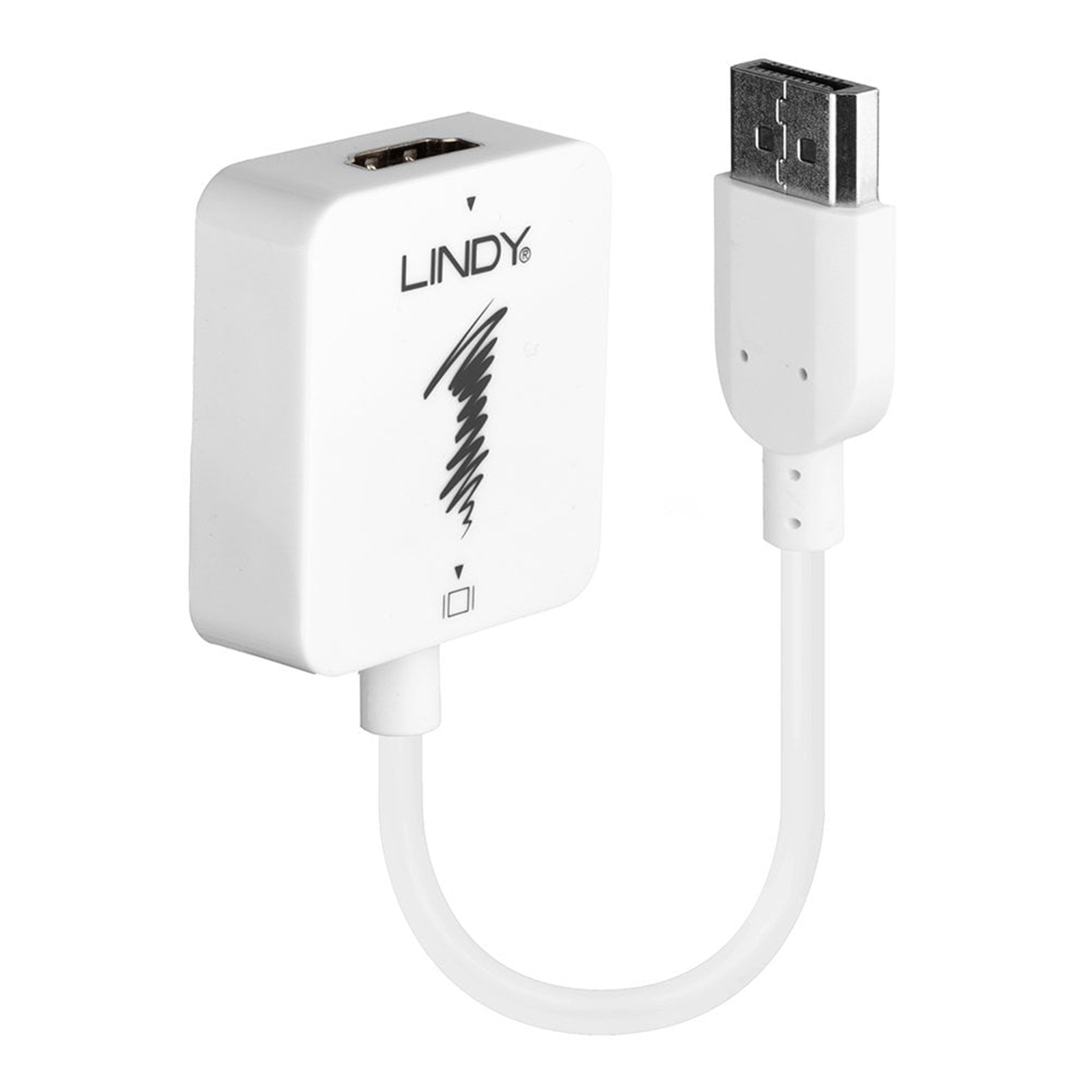 LINDY 38146 HDMI 1.4 to DisplayPort 1.1 Converter, Supports resolutions up to 3840x2160@30Hz, Quick and simple Plug & Play installation, 2 year warranty