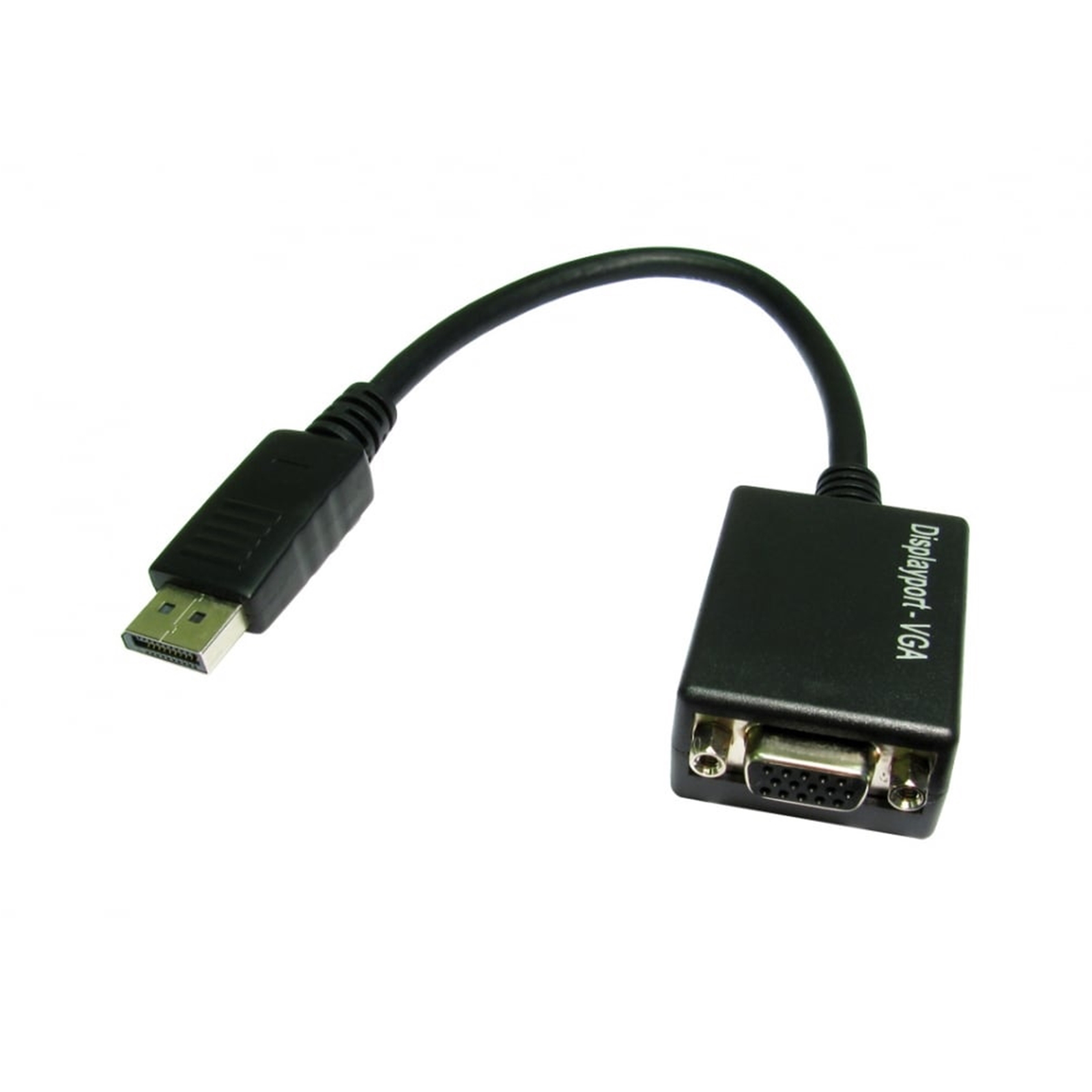 TARGET HDHDPORT-VGACAB Converter Adapter, DisplayPort 1.2 (M) to VGA (F), 0.15m Cabled Adapter, Black, 2048x1152 Max Resolution Support, Supports up 1080p at 50/60hz