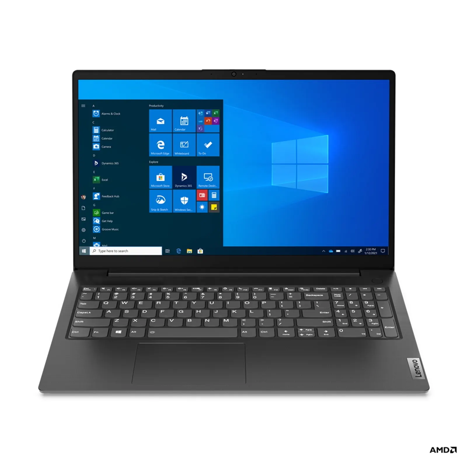 Lenovo V15 G2 ALC 82KD008WUK Laptop, 15.6 Inch Full HD 1080p Screen, AMD Ryzen 5 5500U 5th Gen, 8GB RAM, 256GB SSD, Radeon Graphics, Windows 11 Pro