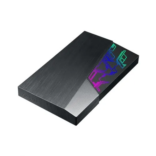 Asus FX 2TB RGB External Hard Drive, 2.5", USB 3.0, 256-bit AES Encryption, Automatic Backup, Aura Sync