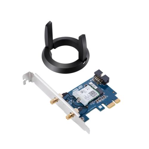 Asus (PCE-AC58BT) AC2100 (433+1733), Wireless Dual Band PCI Express Adapter, Bluetooth 5.0, MU-MIMO, External Antenna