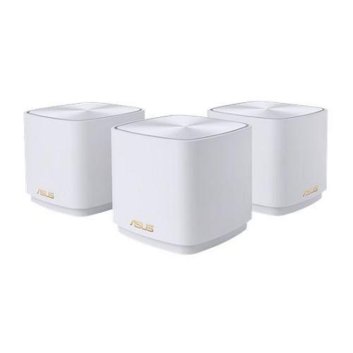 Asus (ZenWiFi AX Mini (XD4)) AX1800 Wireless Dual Band Mesh Wi-Fi 6 Mini System, 3 Pack, AiMesh, AiProtection, White