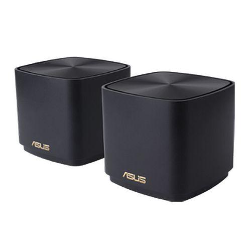 Asus (ZenWiFi AX Mini (XD4)) AX1800 Wireless Dual Band Mesh Wi-Fi 6 Mini System, 2 Pack, AiMesh, AiProtection, Black