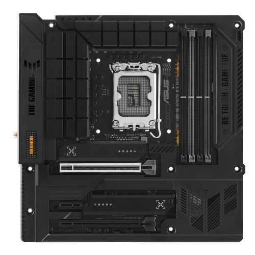 Asus TUF GAMING B760M-BTF WIFI, Intel B760, 1700, Micro ATX, 4 DDR5, HDMI, DP, Wi-Fi 6, 2.5G LAN, PCIe5, 3x M.2