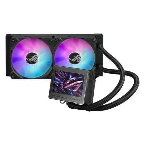 Asus ROG Ryujin III 240 ARGB 240mm Liquid CPU Cooler, 2x ROG ARGB Fans, Customisable 3.5" LCD Display, New Control Software