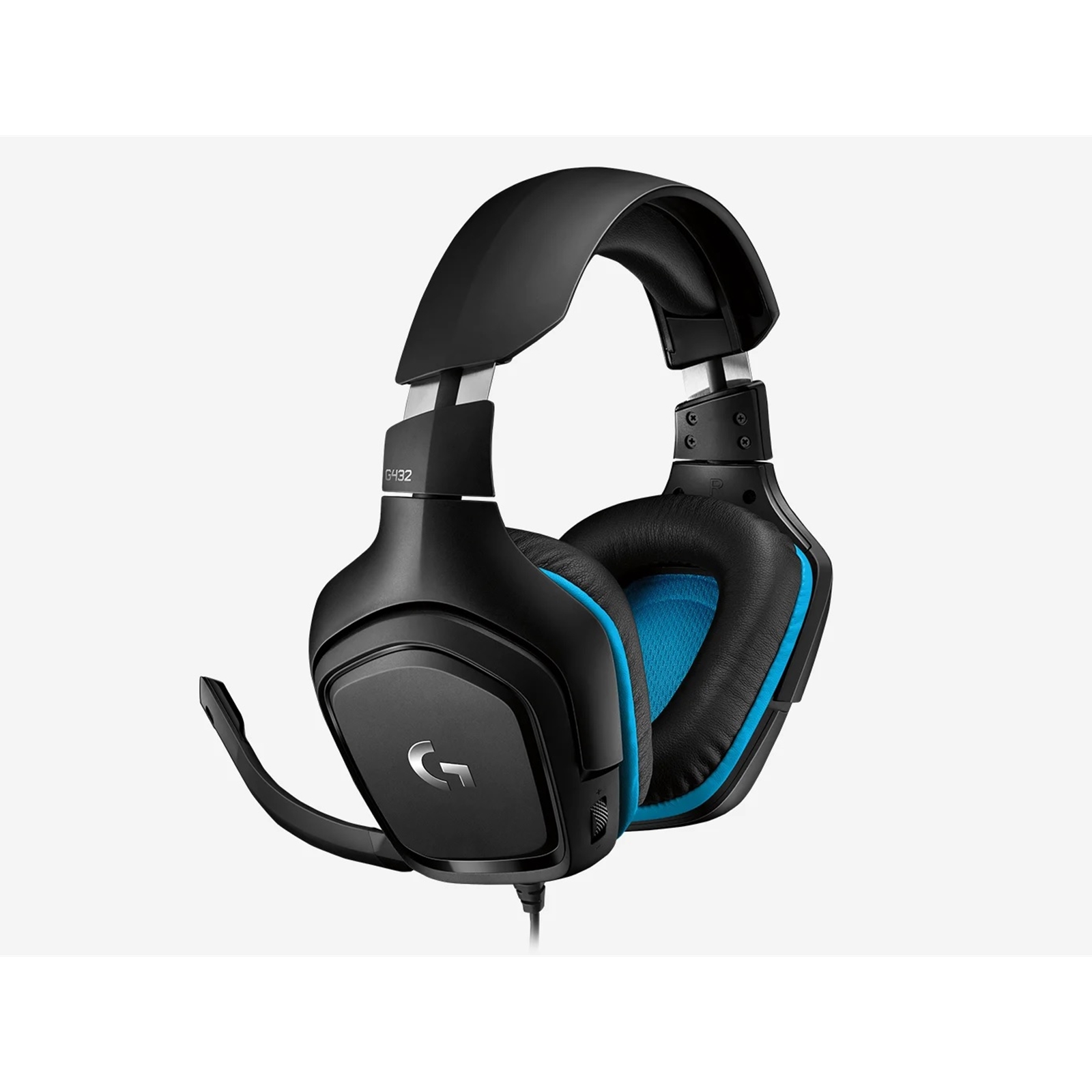 Logitech G432 Gaming Headset, 7.1 Virtual Surround Sound, Compatible with PC, Xbox, PS4, Switch or Mobile Device Via 3.5mm Connection or USB DAC, 50mm Audio Drivers, Enlarged 6mm Mic with Mute Feature