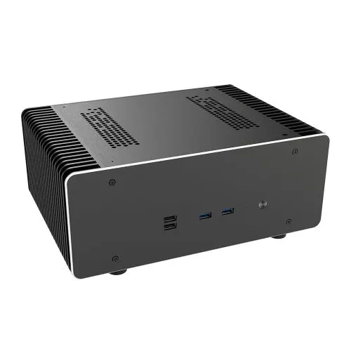 Akasa Maxwell Pro Plus Fanless Mini ITX Case, 65W TDP, 2x 2.5", Aluminium, Copper Heatpipes