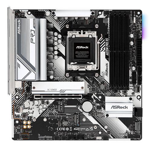 Asrock A620M PRO RS, AMD A620, AM5, Micro ATX, 4 DDR5, HDMI, DP, GB LAN, PCIe4, RGB, 3x M.2