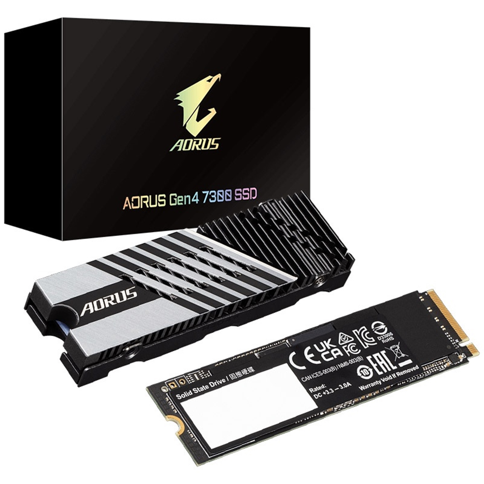 Gigabyte AORUS Gen4 7300 (AG4731TB) 1TB NVMe M.2 Interface, PCIe 4.0, 2280 SSD,  Read 7300MB/s, Write 6000MB/s 5 Year Warranty