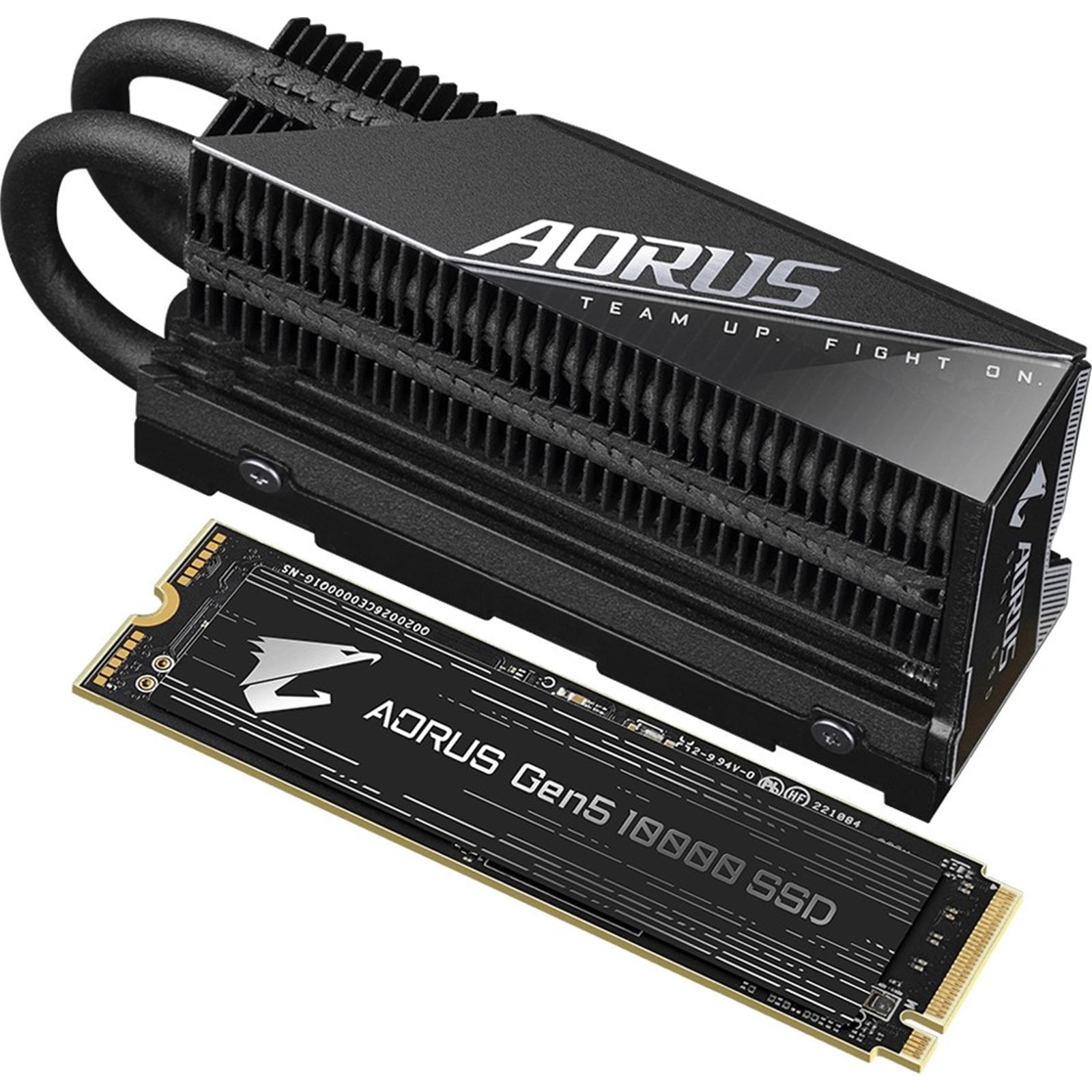 Gigabyte AORUS 5000 (AG510K1TB) 1TB NVMe M.2 Interface, PCIe 5.0, 2280 SSD, Read 9500MB/s, Write 8500MB/s, 5 Year Warranty