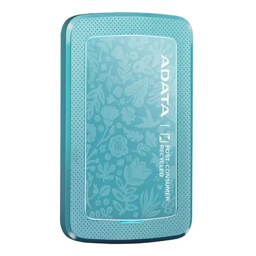 ADATA 1TB HC300 ECO Eco-Friendly External Hard Drive, 2.5", USB 3.2, Ultra-slim, AES 256-bit Encryption