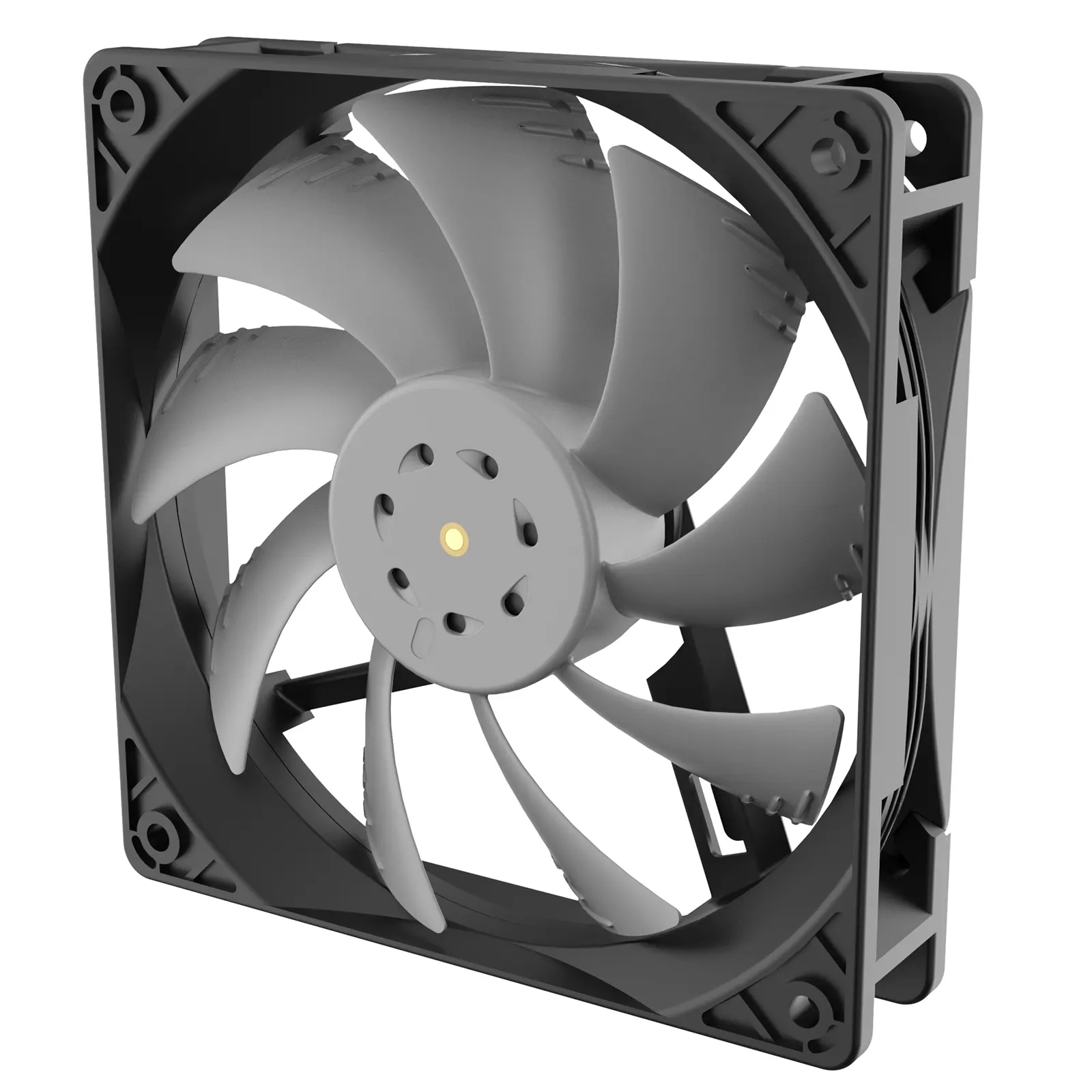 AKASA AK-FN109 OTTO SC12 Black & Grey Fan, 120mm, 2000RPM, 4-Pin PWM Connector, Pressure Optimised, Advanced Auto Industry Structure Design, Water Resistant IP68 Rated