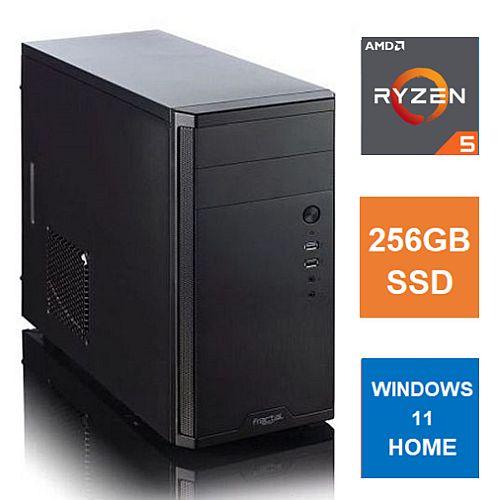 Spire MATX Tower PC, Fractal Core 1100 Case, Ryzen 5 5600G, 8GB 3200MHz, 256GB SSD, Bequiet 450W, No Optical, KB & Mouse, Windows 11 Home