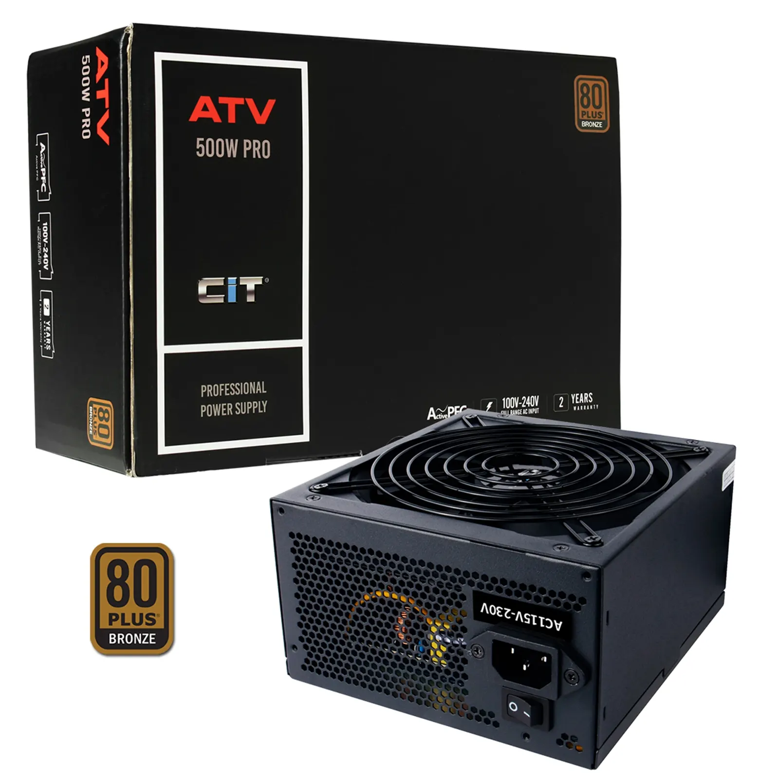 CiT ATV Pro 500W 80 PLUS Bronze Non-Modular PSU