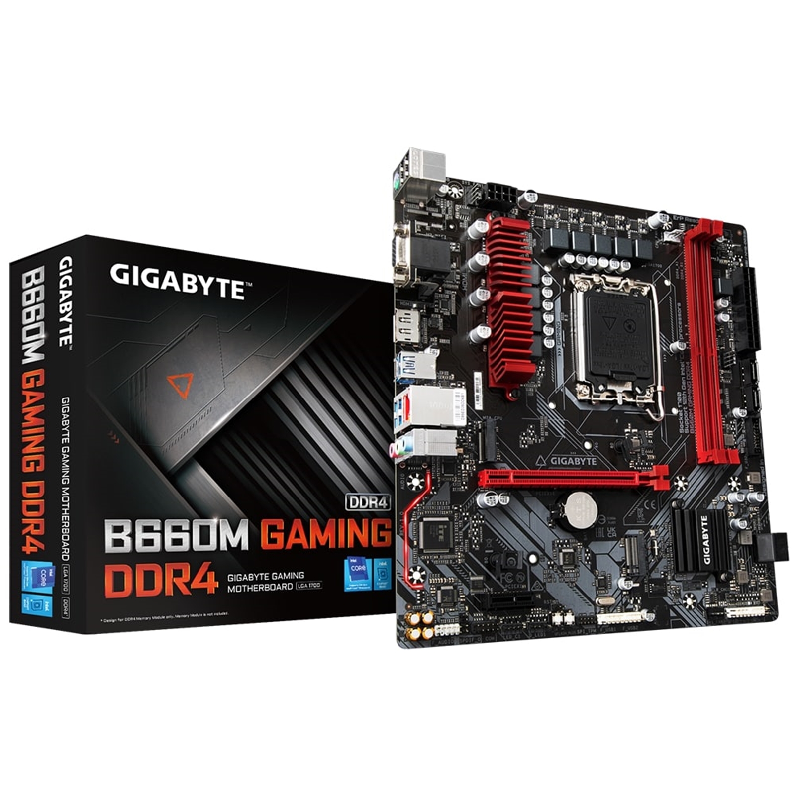 Gigabyte B660M GAMING DDR4 Motherboard, Intel Socket 1700, 12/13th Gen, Micro ATX, 2 x PCIe 4.0 x4 M.2, Fast 2.5 GbE LAN, USB 3.2 Gen 1 Type-C, RGB FUSION 2.0, Q-Flash Plus