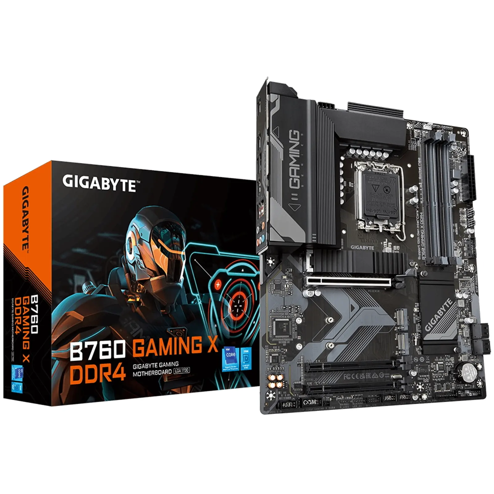 Gigabyte B760 GAMING X DDR4 Motherboard, Intel Socket 1700, 12th/13th Gen, 3 x PCIe 4.0 M.2, ATX, Front USB Type C, 2.5GbE LAN, HDMI, DisplayPort, Smart Fan 6, Q-Flash Plus