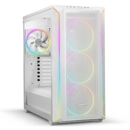 Be Quiet! Shadow Base FX RGB Gaming Case w/ Glass Window, E-ATX, ARGB Front Strips & Controller, 4x ARGB Fans, Mesh Airflow, USB-C, White