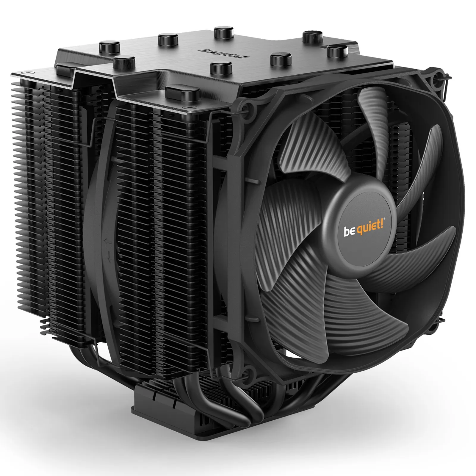 be quiet! Dark Rock Pro TR4 Fan CPU Cooler, AMD Socket, 2 x Silent Wings PWM Black Cooling Fan, 1500RPM, 7 Heat Pipes, 250W TDP, Funnel-Shaped Front Fan Frame for High Air Pressure, For AMD sTRX4 & TR4 Motherboards Only