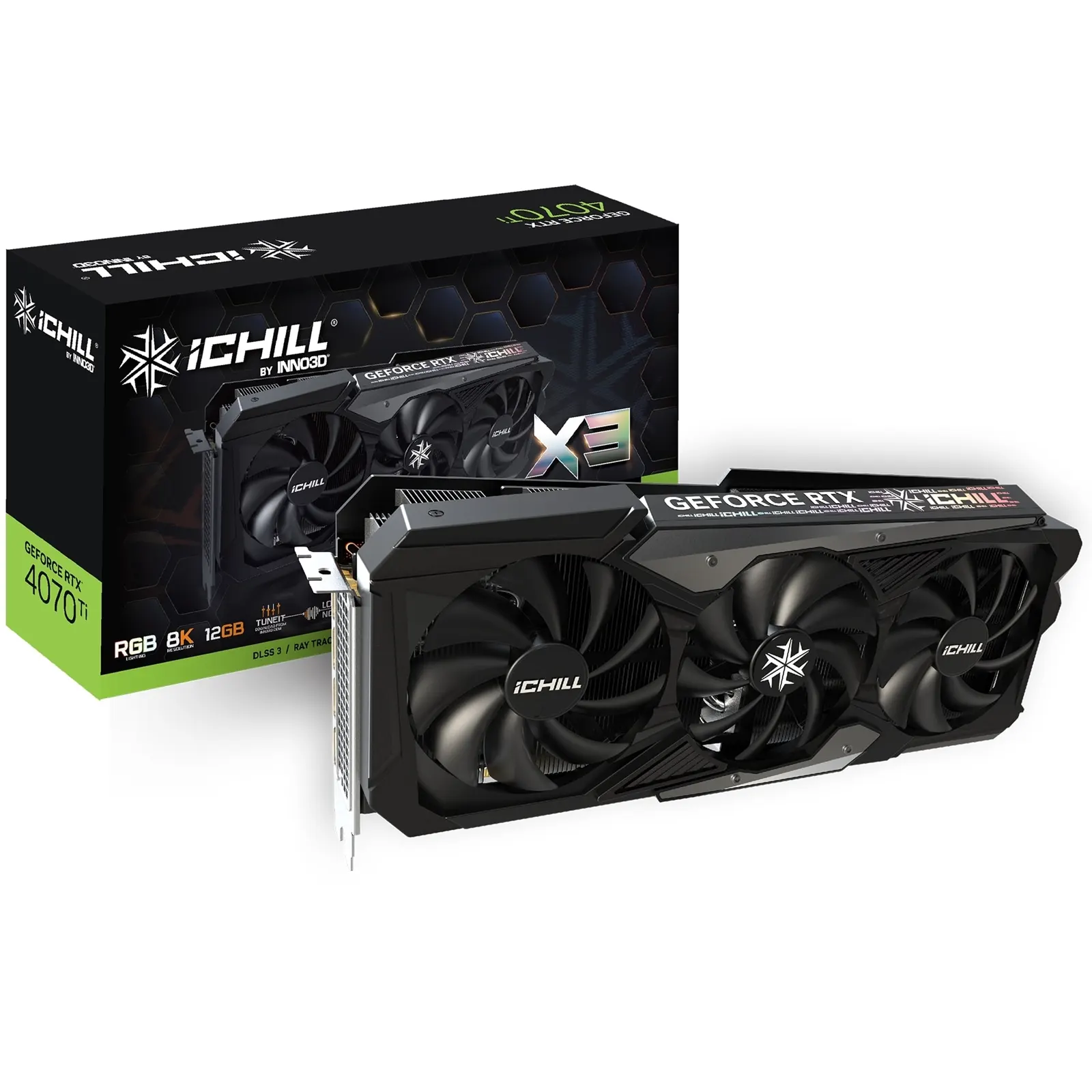 Inno3D Nvidia GeForce RTX 4070 Ti ICHILL X3 12GB GDDR6X Graphics Card