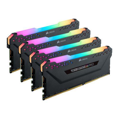 Corsair Vengeance RGB Pro 32GB Memory Kit (4 x 8GB), DDR4, 3200MHz (PC4-25600), CL16, XMP 2.0, Black