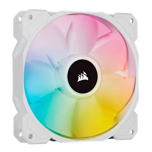 Corsair iCUE SP120 ELITE Performance 12cm PWM RGB Case Fan, 8 ARGB LEDs, Hydraulic Bearing, Single Fan Expansion Pack, White