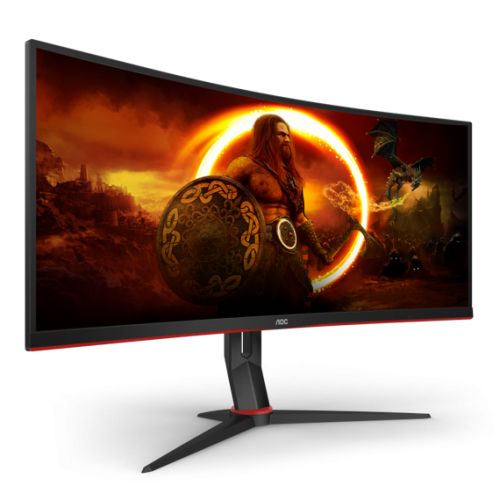 AOC 34" UWQHD Ultra-wide Curved Gaming Monitor (CU34G2X/BK), 3440 x 1440, 1ms, 144Hz, HDMI, DP, USB Hub, 6 Games Modes. VESA