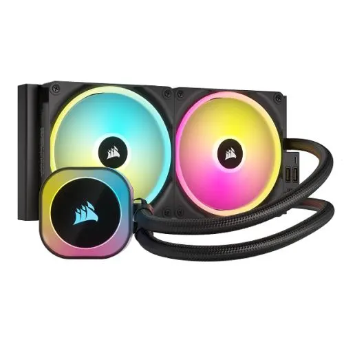 Corsair iCUE LINK H115i 280mm RGB Liquid CPU Cooler, QX140 RGB Magnetic Dome Fans, 20 LED Pump Head, iCUE LINK Hub Included, Black