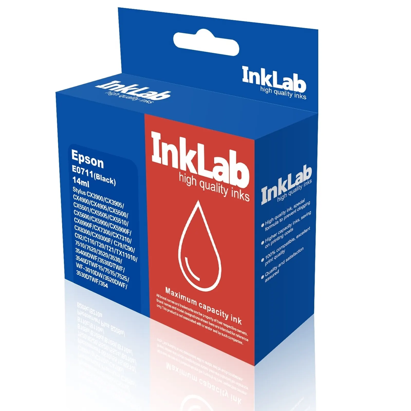 InkLab 711 Epson Compatible Black Replacement Ink