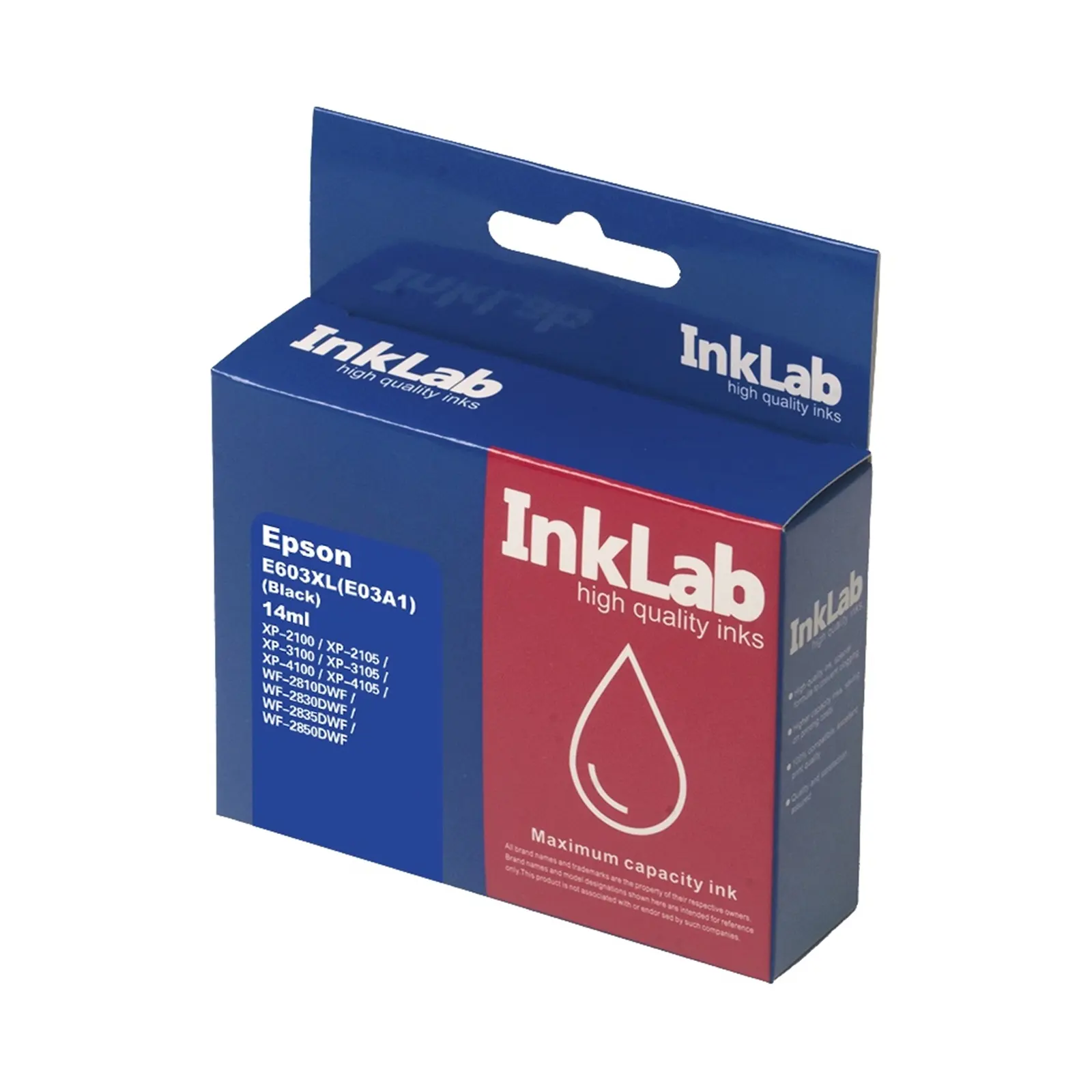 InkLab 603XL Epson Compatible Black Replacement Ink