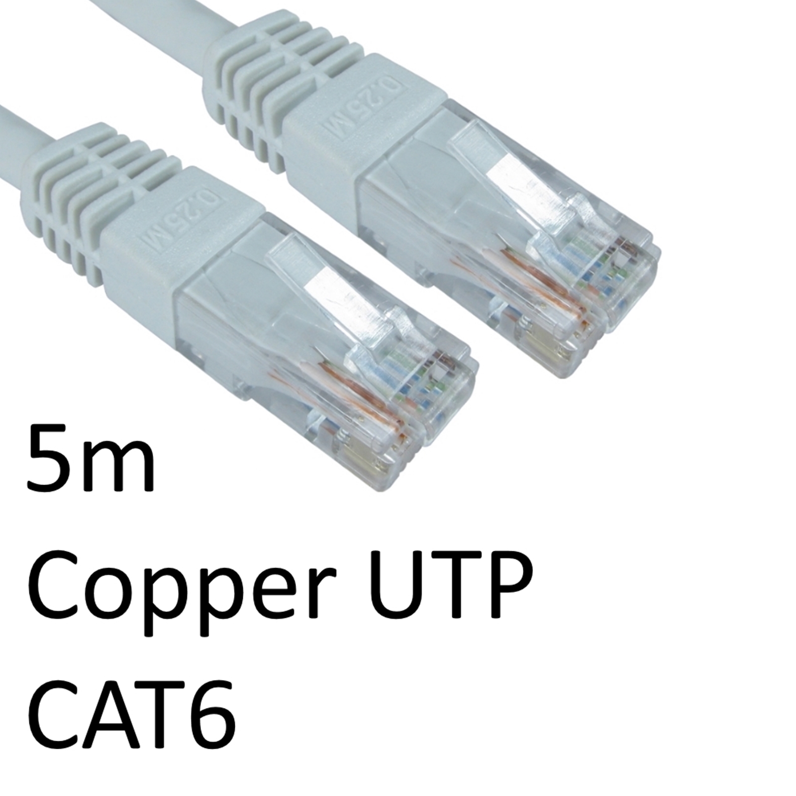 RJ45 (M) to RJ45 (M) CAT6 5m White OEM Moulded Boot Copper UTP Network Cable