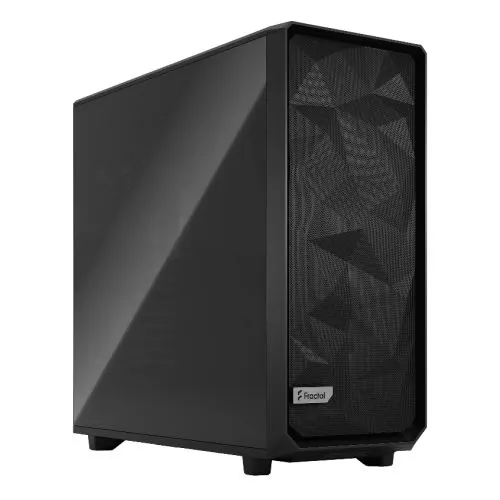 Fractal Design Meshify 2 XL (Black TG Dark) Gaming Case w/ Dark Tint Glass Window, E-ATX, Angular Mesh Front, 3 Fans, Fan Hub, Detach. Front Filter, USB-C