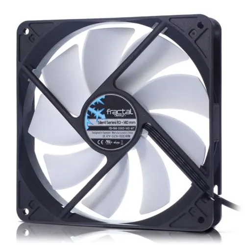 Fractal Design Silent Series R3 14cm Case Fan, 9 Blades, Rifle Bearing, 1000 RPM