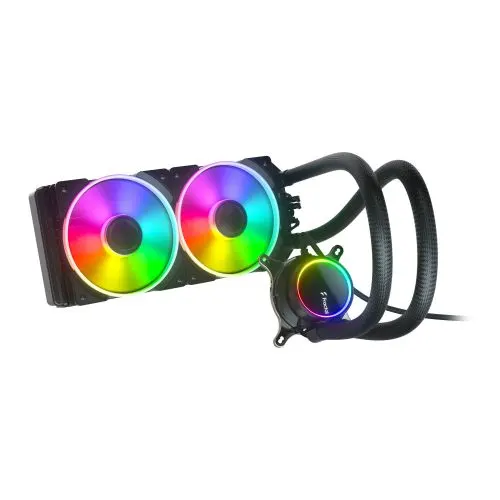 Fractal Design Celsius+ S24 Prisma 240mm ARGB Liquid CPU Cooler, PWM Fan Hub, ARGB Pump, 2x Prisma AL-12 PWM ARGB Fans