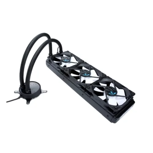 Fractal Design Celsius S36 360mm Liquid CPU Cooler, 3 x 12cm PWM Fans, Intelligent Temp-Control, Fan Hub, G 1/4" Thread, Black & White