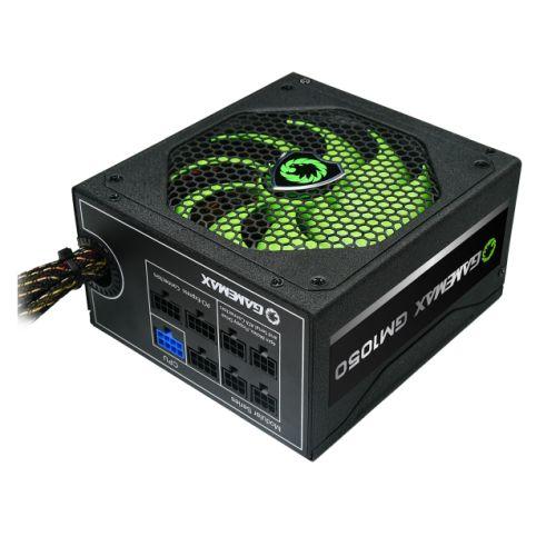 GameMax 1050W GM1050 PSU, Semi-Modular, 14cm Fan, 80+ Silver, Black Mesh Cables, Power Lead Not Included