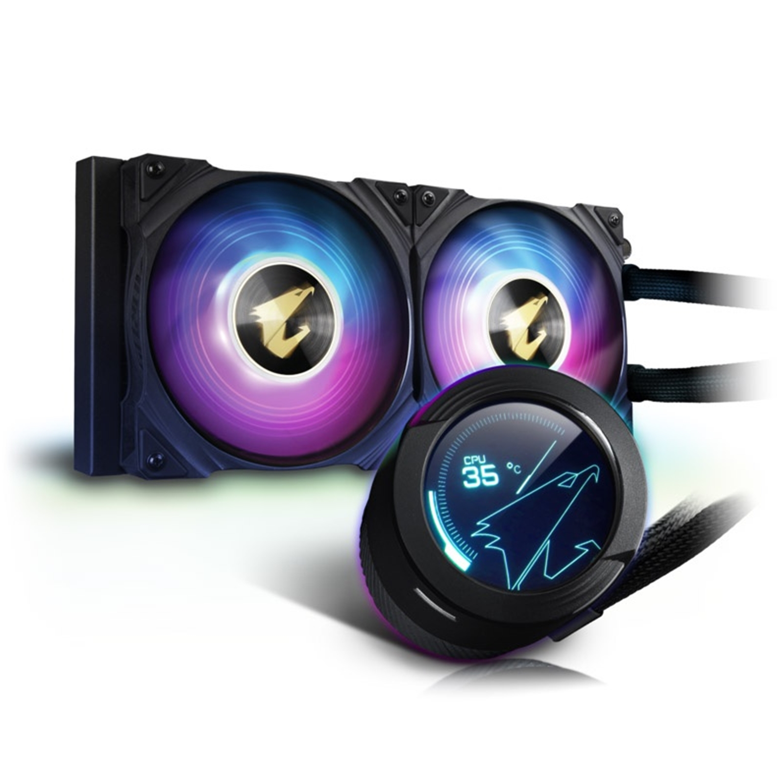 Gigabyte AORUS WATERFORCE X 240 ARGB Liquid AIO Performance CPU Cooler - 240mm