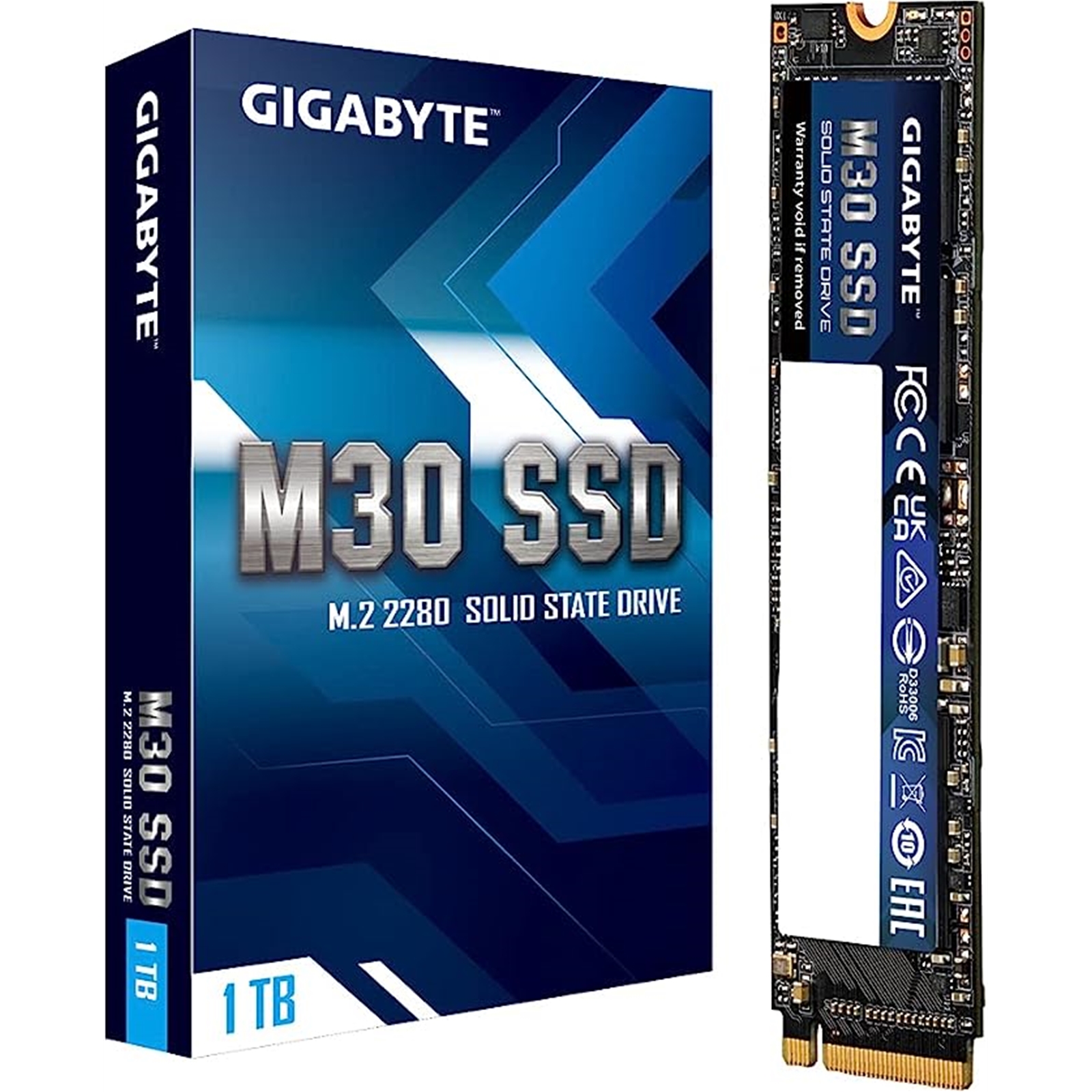 GIGABYTE M30 (GP-GM301TB-G) 1TB, NVMe M.2, PCIe 3.0, Read 3500MB/s, Write 3000MB/s