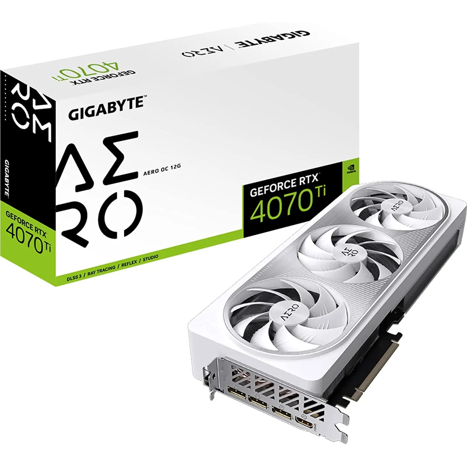 Gigabyte Nvidia GeForce RTX 4070 Ti AERO OC V2 12GB Triple Fan White Graphics Card