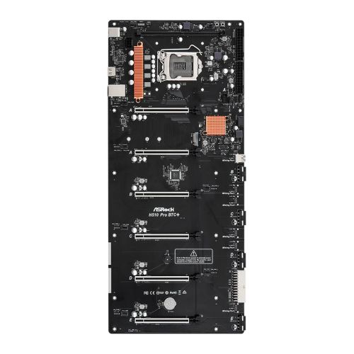 Asrock H510 PRO BTC+ Mining Board, Intel H510, 1200, 6x PCIe 3.0 x16, 1 Mining Port, 3x 24-pin ATX, HDMI, M.2