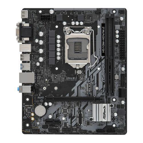 Asrock H510M-HDV/M.2, Intel H510, 1200, Micro ATX, 2 DDR4, VGA, DVI, HDMI, M.2