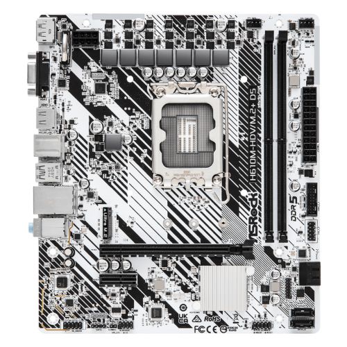 Asrock H610M-HDV/M.2+ D5, Intel H610, 1700, Micro ATX, 2 DDR5, VGA, HDMI, DP, PCIe4, 1x M.2