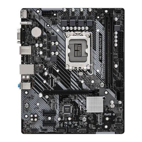 Asrock H610M-HDV/M.2, Intel H610, 1700, Micro ATX, 2 DDR4, VGA, HDMI, DP, PCIe4, 1x M.2