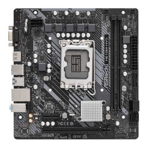 Asrock H610M-HVS, Intel H610, 1700, Micro ATX, 2 DDR4, VGA, HDMI, PCIe4