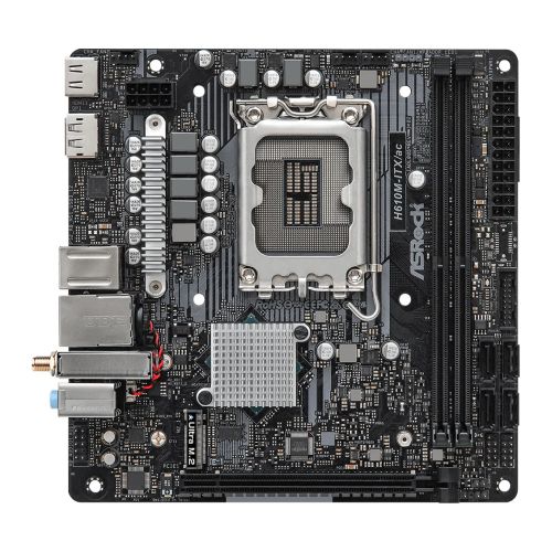 Asrock H610M-ITX/AC, Intel H610, 1700, Mini ITX, 2 DDR4, HDMI, DP, Wi-Fi, PCIe4, 1x M.2