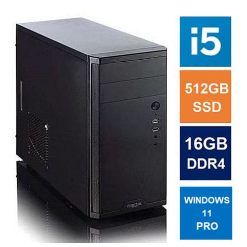 Spire MATX Tower PC, Fractal Core 1100 Case, i5-11400, 16GB 3200MHz, 512GB SSD, Bequiet 450W, No Optical, KB & Mouse, Windows 11 Pro